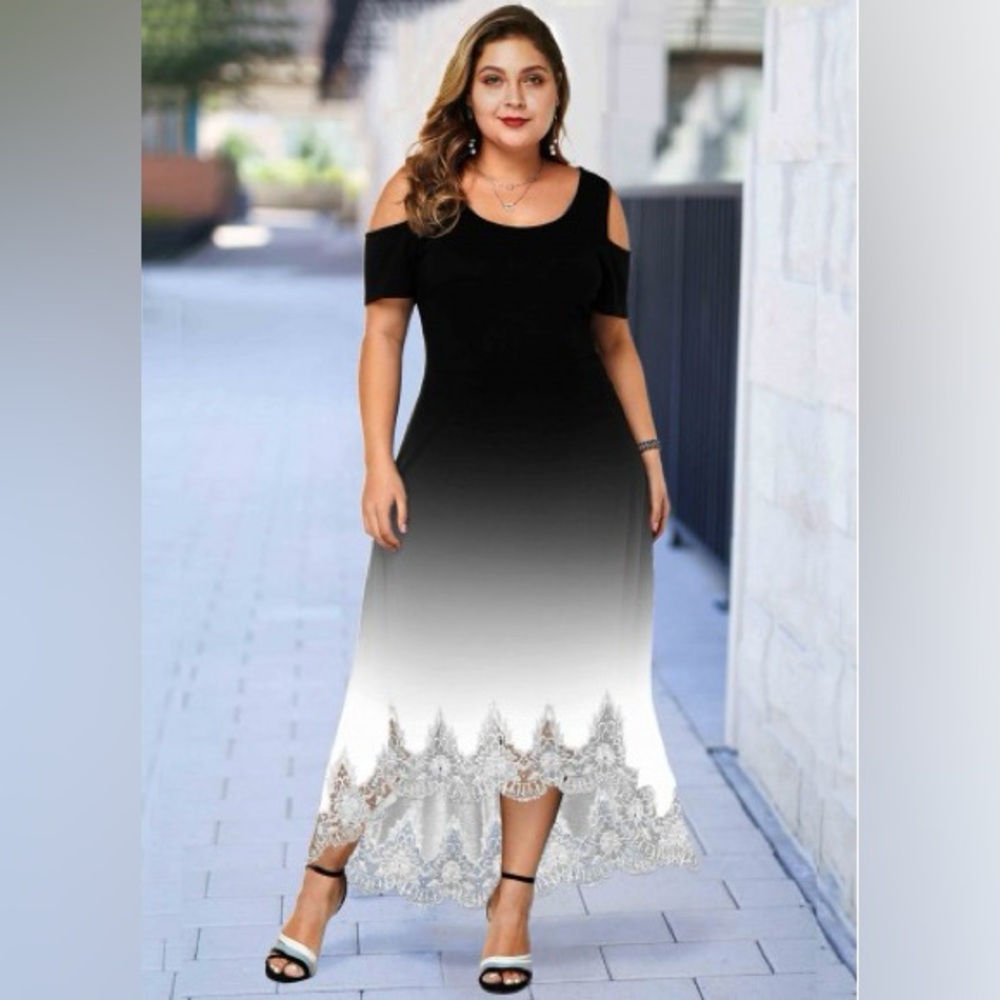 Elegant Ombre High low Dress